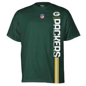   Reebok Mens Green Bay Packers Power Left T shirt