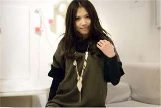 C4422 Womens Fashion Golden Leaf Pendant Chain Necklaces  