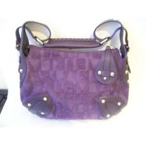  NEW FURLA SUEDE & LEATHER PURPLE BAG ITALY AUTHENTIC 