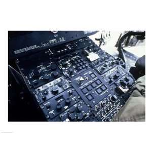  Control Console in the Cockpit of a UH 60A Black Hawk Helicopter 