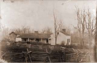 This is a reproduction of an old photograph of Jesse James house 