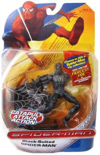 Hasbro Spider Man 3 Action Figure Spider Man Black Suited Catapult 