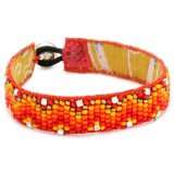 max Orange Beaded Friendship Bracelet