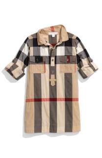 Burberry Check Print Shirtdress (Little Girls)  