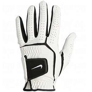  NIKE Mens Dura Feel Golf Gloves White/Black Small Sports 