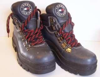 Tommy Hilfiger Boys Hiking Boots Shoes Black Gray 6 M  