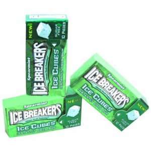 Ice Breakers Ice Cubes Gum   Spearmint, 8 count  Grocery 