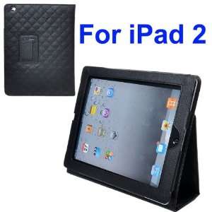   Flip Leather Smart Cover Stand Case for iPad 2(Black) 
