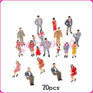   Painted various poses ages Model Train Passenger People Figures  
