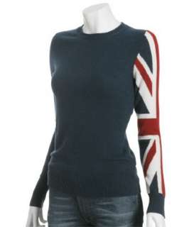 C3 Collection midnight cashmere Union Jack sweater   