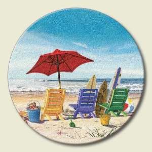  Beachy Keen Glass Lazy Susan* RETIRED *: Home & Kitchen