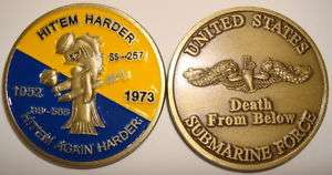 USS Harder SS 568 Submarine Challenge Coin USN Navy  