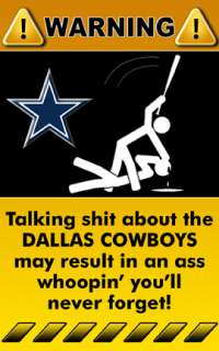 Decal Sticker Warning Sign NFL Dallas Cowboys Football Stadium   1 