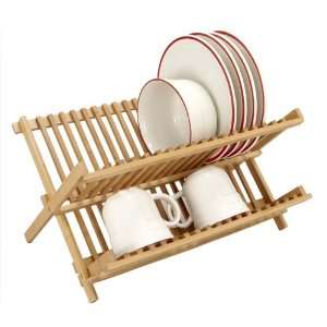  Bamboo Folding Dish Rack