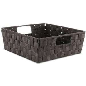  Plastic Rattan Shelf Basket, LARGE, ESPRESSO