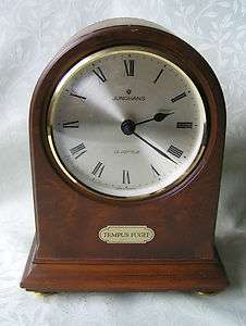 Vintage German Junghans Wooden Mantel Quartz Clock*Desk*Table Clock 