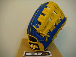 New HATAKEYAMA 13 Baseball Glove Blue Yellow V Web RHT Softball 