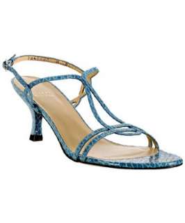 Stuart Weitzman sky blue snake print Esteem sandals  BLUEFLY up to 