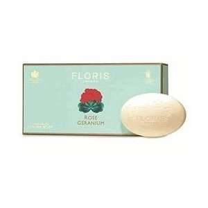  Floris Rose Geranium Luxury Soap, Box of 3, 110 g / 3.5 oz 
