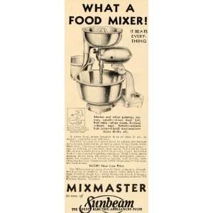  Mixmaster Electric Food Mixer   Original Print Ad