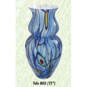  Yola Vase Hand Blown Modern Glass Vase: Home & Kitchen