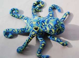 Cute Dark Blue Ocean Plush Toy Octopus Stuffed animal 13 Brand New 