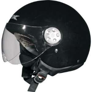  AFX FX 42 Pilot Open Face Motorcycle Helmet Black Large L 