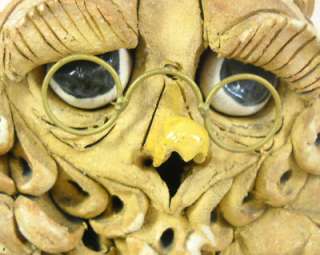VINTAGE Hindt Art Pottery Signed Folk Art Owl Figurine  