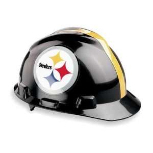  MSA 818407 NFL Hard Hat,Pittsburgh Steelers,Blk/Ylw