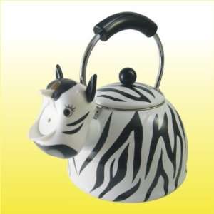  Novelty Wild Animals Themed Zebra Design Whistling Enamel Coated Tea 