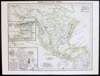 1860 Handtke Map The Mountain Ranges of North America  