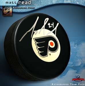 MATT READ Signed Philadelphia Flyers Puck  