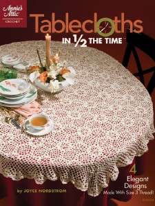 Crochet PATTERNS Tablecloths in 1/2 The TIME 4 design  