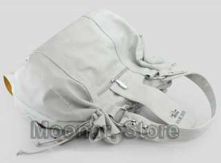   Faux Leather Hobo Clutch Shoulder Purse Handbag Totes Bag Grey  