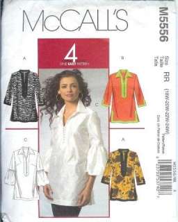 McCalls Sewing Pattern Blouses Tops Shirts Tunics Plus Size 18W 20W 