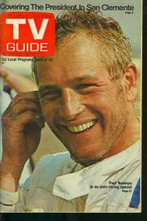 1971 TV Guide Paul Newman   Auto Racing Special  