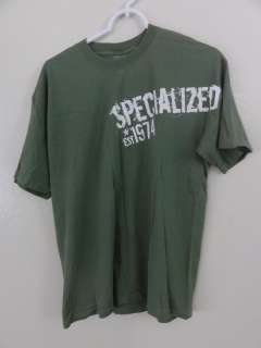 Specialized Bicycles Est. 1974 t shirt used green  