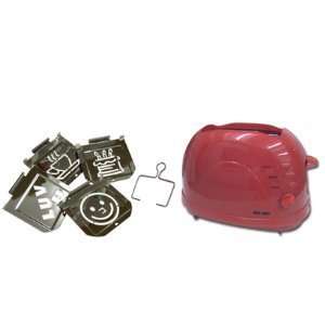  Pop Art 4 Plate Toaster RED