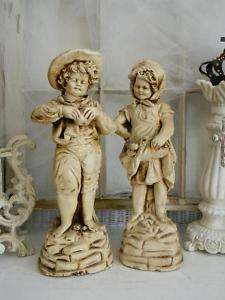 Vintage Pr~So Darling Boy & Girl French Country Statues  
