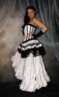 We3 Belly Dance Moulin Rouge Goth Steampunk Costume  