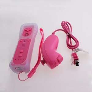 Pink Remote and Nunchuck Controller Set For Nintendo Wii 