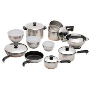  Revere Stainless Steel Copper Clad 19 Piece Cookware Set 