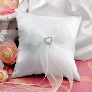   Weddings Sparkling Hearts Wedding Ring Pillow