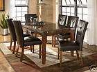 greta 7pcs contemporary dining room faux marble table straight line