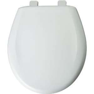   White Round Closed Front Plastic Toilet Seat with Cover 300TCA: Home