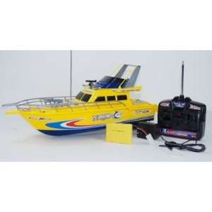   Remote Control Fire Fighting Electric RC Speed Boat RTR Yellow Toys