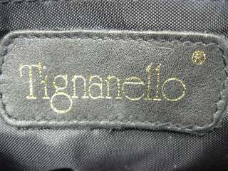TIGNANELLO Black Leather Shoulder Cross Body Handbag  