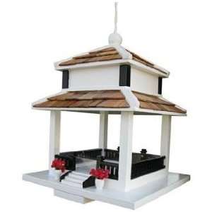  Backyard Bird Cottage White Bird Feeder Patio, Lawn 