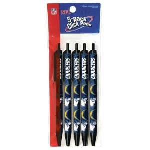  San Diego Chargers NFL 5 Pack Pen Set