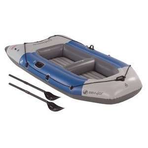  Sevylor Colossus 3 Person Inflatable Boat w/ Oars 